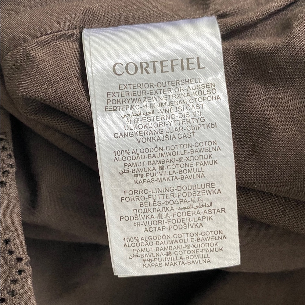 Cortefiel Boho Embroidered Eyelet Godet Skirt | Pleated, Lined, Side Zip | Brown - Picture 14 of 16